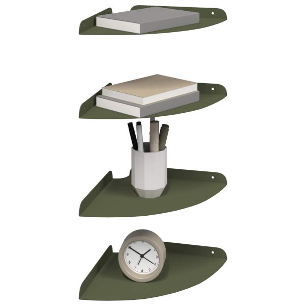 Плаващ рафт с рафт 4 pcs Маслинено зелено 24 x 24 x 2 см