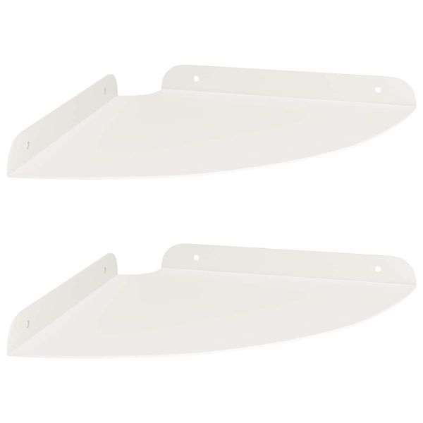 Плаващ рафт с рафт със съхранение 2 pcs Бял 24 x 24 x 2 см