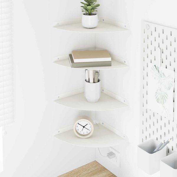 Плаващ рафт с рафт със съхранение 4 pcs Бял 24 x 24 x 2 см