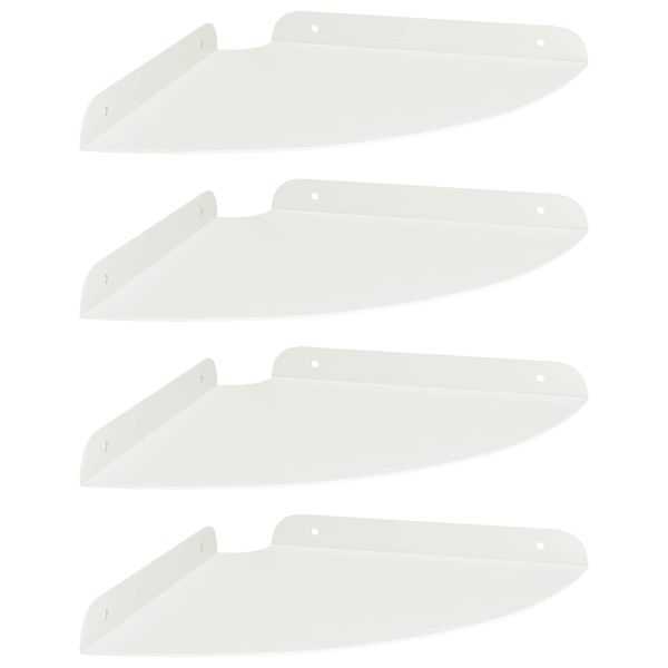 Плаващ рафт с рафт със съхранение 4 pcs Бял 24 x 24 x 2 см