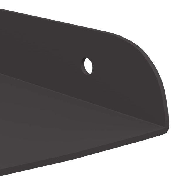 Плаващ рафт за ъгъл с рафт 2 pcs Черен 30 x 30 x 2 см