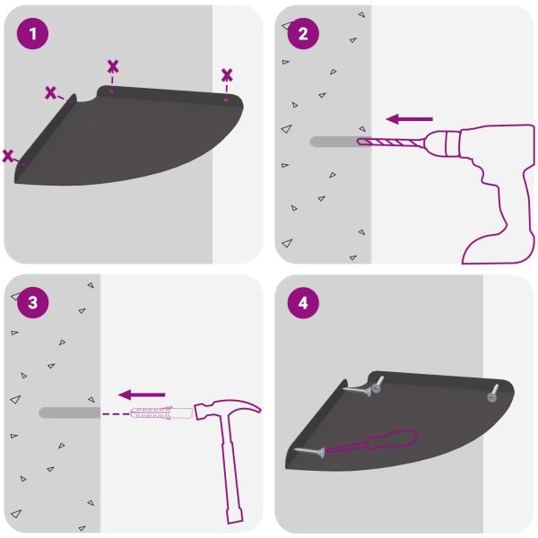 Плаващ рафт с рафт със съхранение 4 pcs Черен 30 x 30 x 2 см