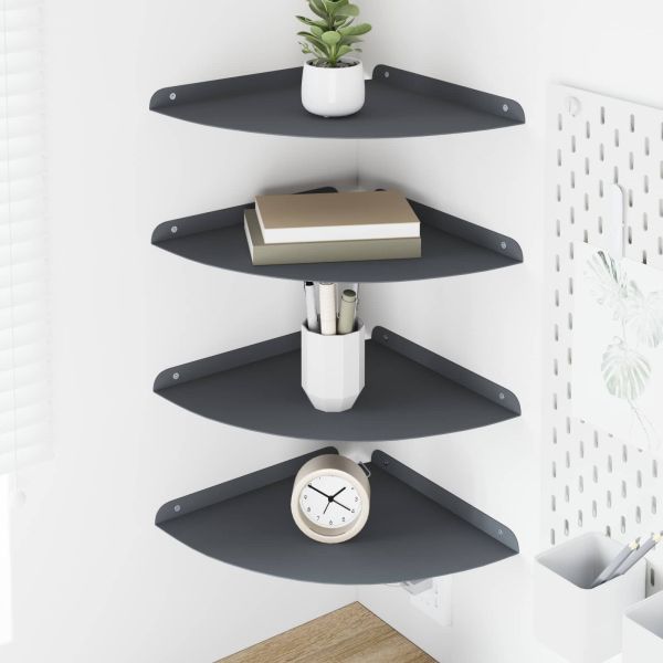 Плаващ рафт с рафт със съхранение 4 pcs Антрацит 30 x 30 x 2 см