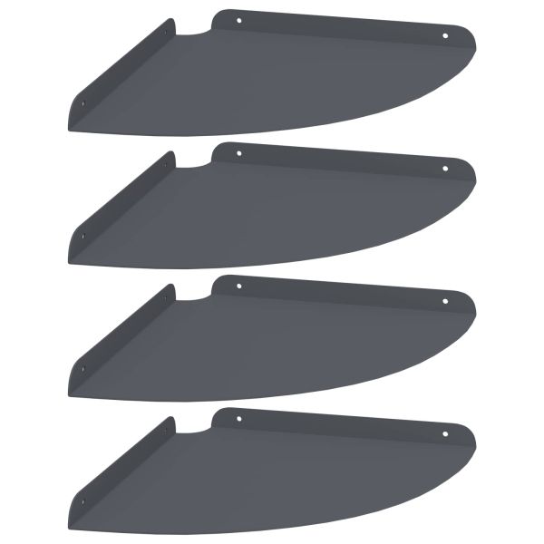 Плаващ рафт с рафт със съхранение 4 pcs Антрацит 30 x 30 x 2 см