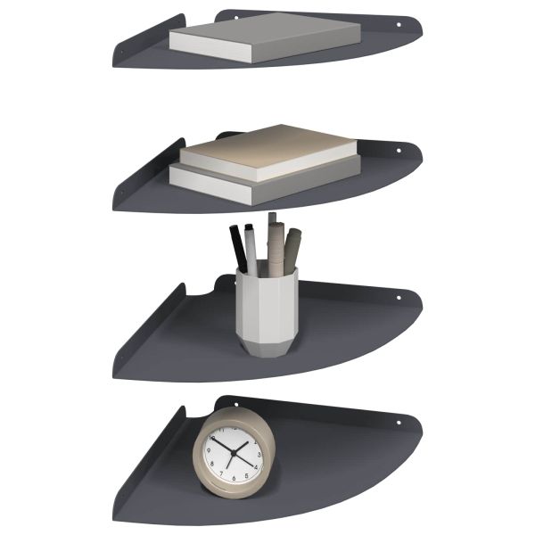 Плаващ рафт с рафт със съхранение 4 pcs Антрацит 30 x 30 x 2 см