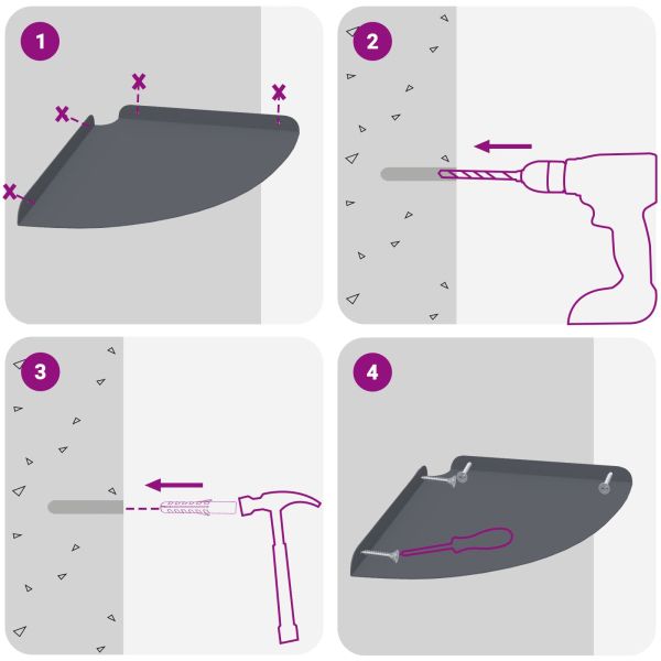 Плаващ рафт с рафт със съхранение 4 pcs Антрацит 30 x 30 x 2 см