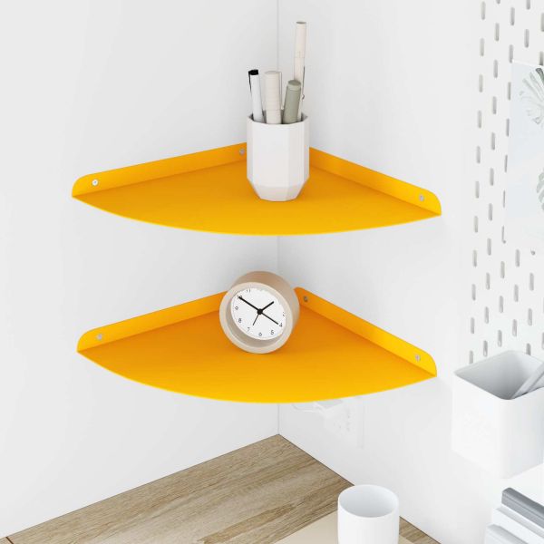 Плаващ рафт с рафт 2 pcs Горчично жълто 30 x 30 x 2 см