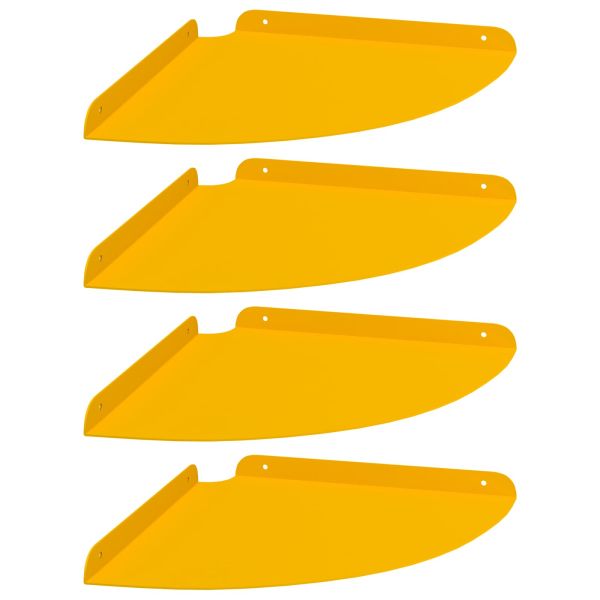 Плаващ рафт с рафт 4 pcs Горчично жълто 30 x 30 x 2 см