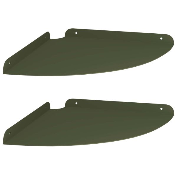 Плаващ рафт с рафт 2 pcs Маслинено зелено 30 x 30 x 2 см