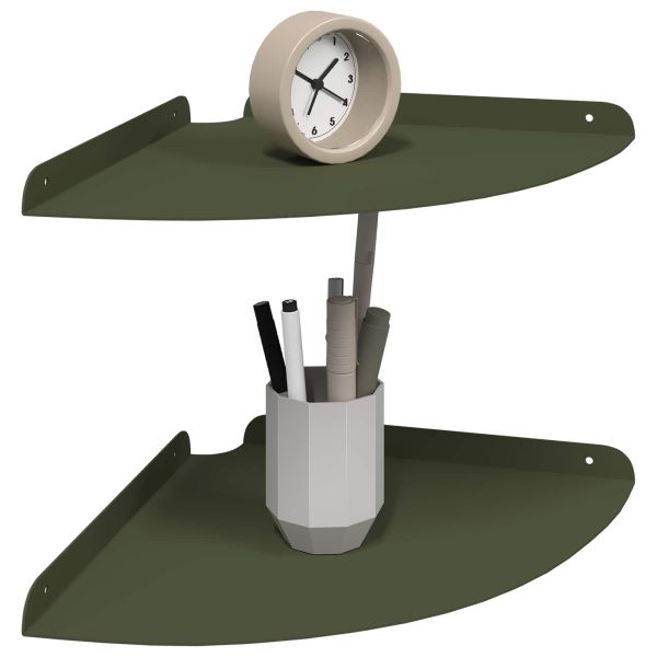 Плаващ рафт с рафт 2 pcs Маслинено зелено 30 x 30 x 2 см