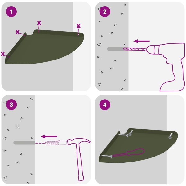Плаващ рафт с рафт 2 pcs Маслинено зелено 30 x 30 x 2 см