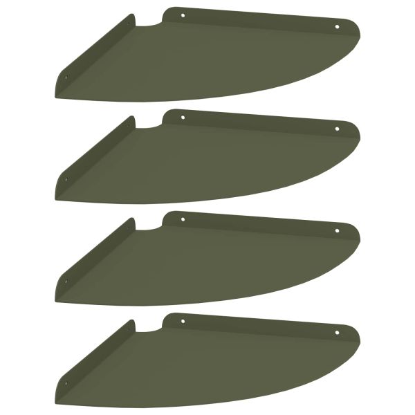 Плаващ рафт с рафт 4 pcs Маслиненозелен 30 x 30 x 2 см