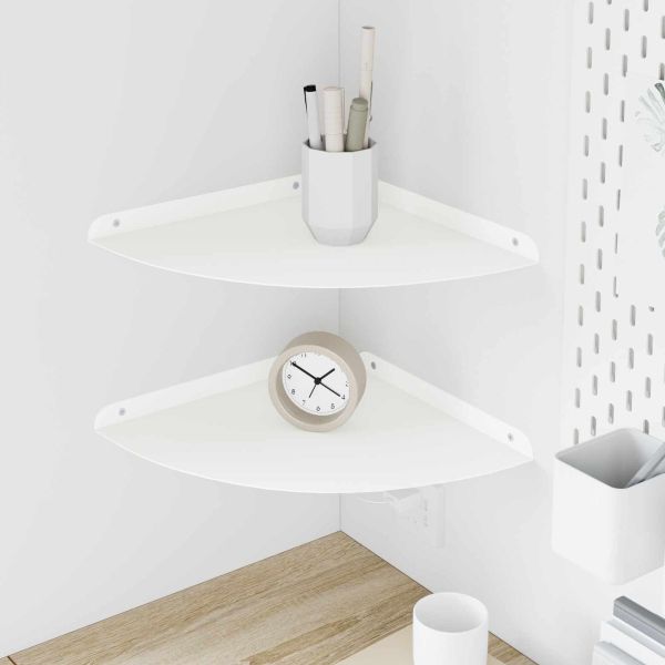 Плаващ рафт с рафт със съхранение 2 pcs Бял 30 x 30 x 2 см