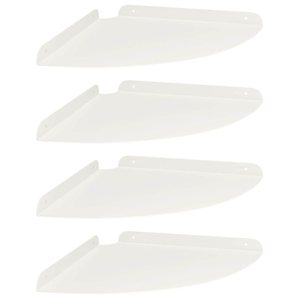 Плаващ рафт с рафт със съхранение 4 pcs Бял 30 x 30 x 2 см