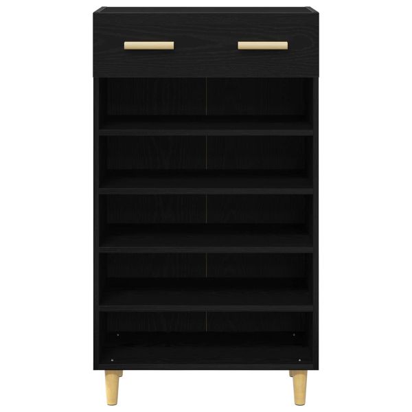 Шкаф за обувки Черния дъб 60 x 35 x 105 см Инженерно дърво