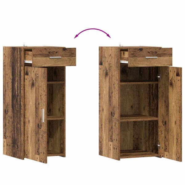 Шкаф за съхранение с чекмедже Старо дърво 40 x 42,5 x 93 см