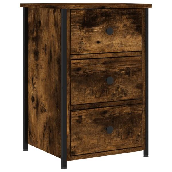 Нощни шкафчета 2 бр опушен дъб 40x36x60 см инженерно дърво