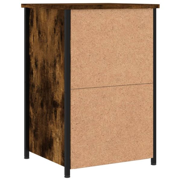 Нощни шкафчета 2 бр опушен дъб 40x36x60 см инженерно дърво