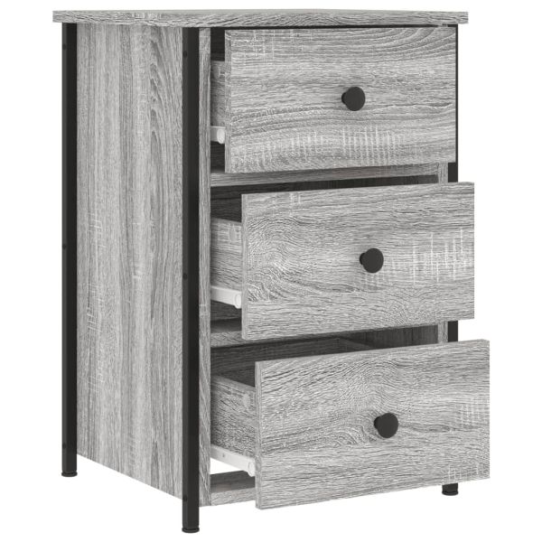 Нощни шкафчета 2 бр сив сонома 40x36x60 см инженерно дърво