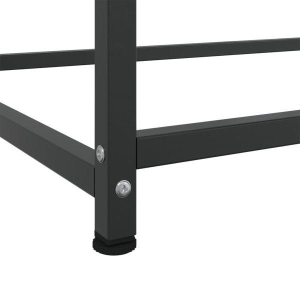 Висок шкаф, черен, 100,5x39x107 см, стомана