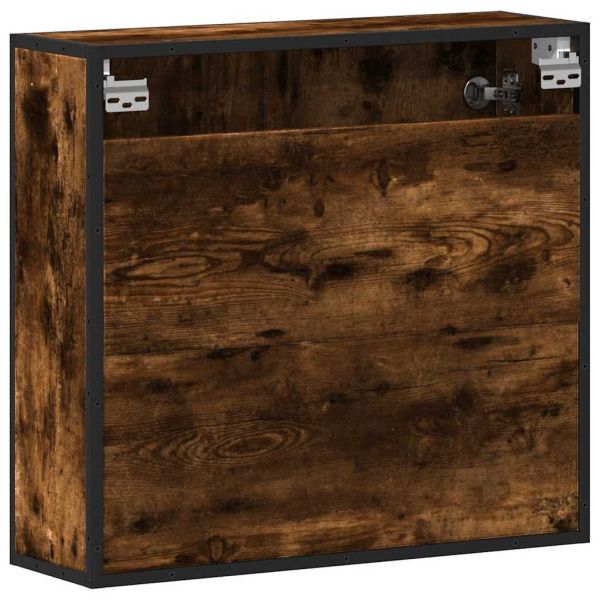 Огледален шкаф за баня опушен дъб инженерна дървесина