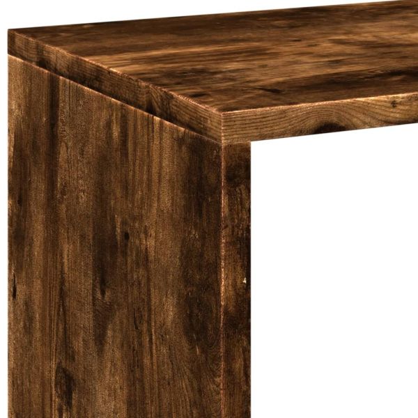 Разделител за стая / библиотека, опушен дъб, 69,5x29x69,5 см