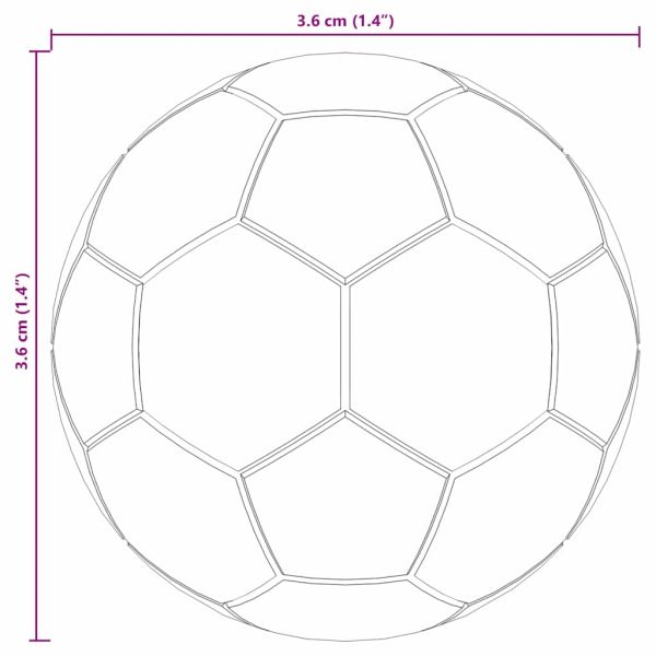Маси за футбол 12 pcs Бяло 3,6 x 3,6 см Полипропилен