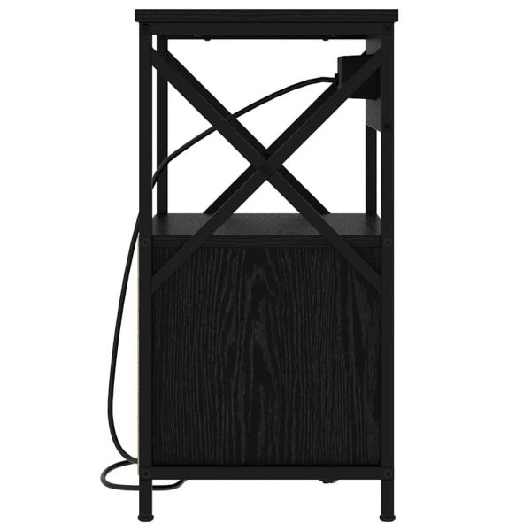 Нощен шкаф 2 pcs Черния дъб 40 x 31 x 60 см Инженерно дърво