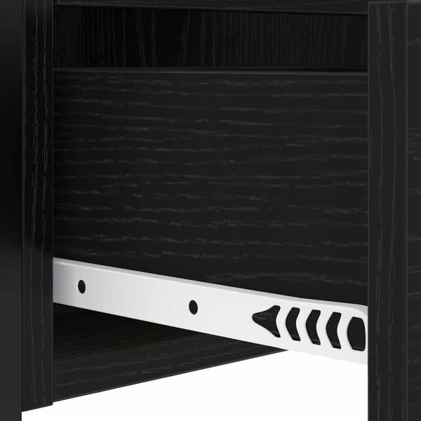 Нощен шкаф 2 pcs Черния дъб 40 x 31 x 60 см Инженерно дърво