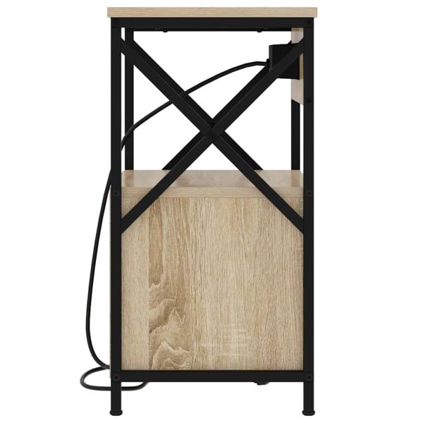 Нощен шкаф 2 pcs Сонома дъб 40 x 31 x 60 см Инженерно дърво