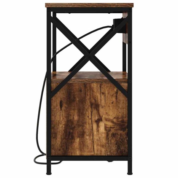 Нощен шкаф 2 pcs Димян дъб 40 x 31 x 60 см Инженерно дърво