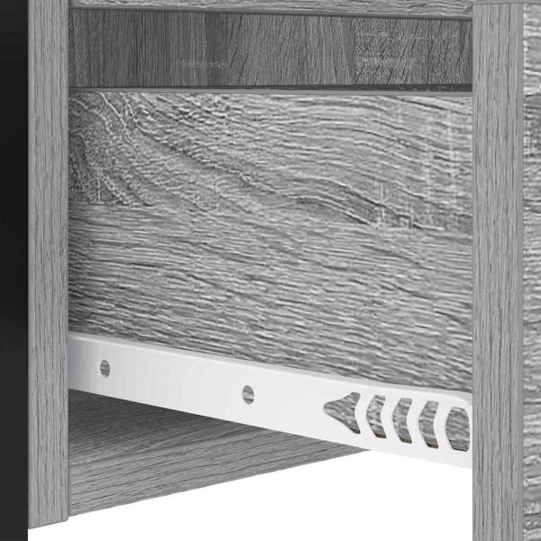 Нощен шкаф 2 pcs Сив Сонома 40 x 31 x 60 см Инженерно дърво
