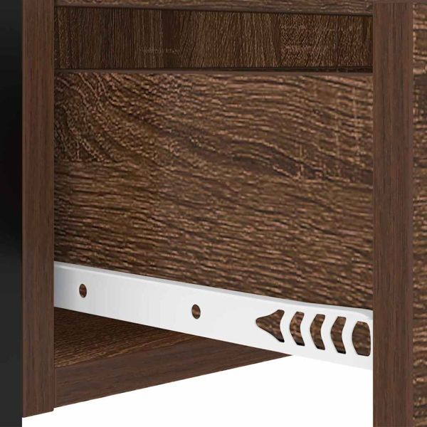 Нощен шкаф 2 pcs Кафяв дъб 40 x 31 x 60 см Инженерно дърво