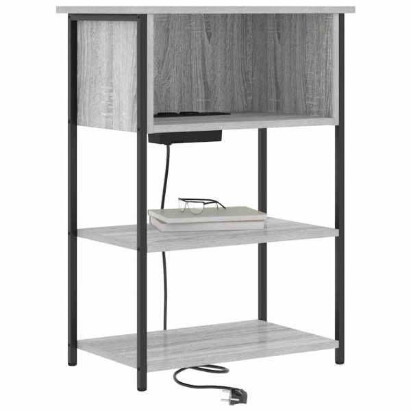 Нощен шкаф Сив Сонома 55 x 31 x 76 см Инженерно дърво