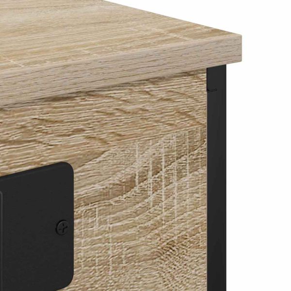 Нощен шкаф 2 pcs Сонома дъб 41 x 31 x 76 см Инженерно дърво