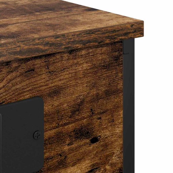 Нощен шкаф 2 pcs Димян дъб 41 x 31 x 76 см Инженерно дърво