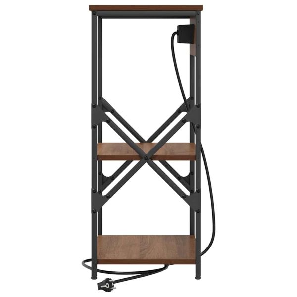 Нощен шкаф 2 pcs Кафяв дъб 41 x 31 x 76 см Инженерно дърво
