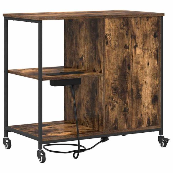 Шкаф с зарядна станция с колело Димян дъб 76 x 41 x 72 см