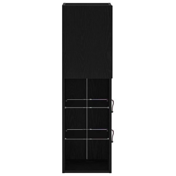 Комплект ТВ шкаф с LED 2 pcs Черния дъб 30,5 x 30 x 102 см