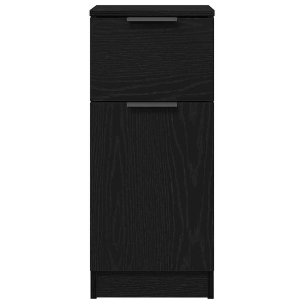 Служебен шкаф 2 pcs Черния дъб 30 x 30 x 70 см Инженерно дърво