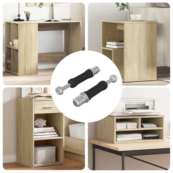 Винт с кам л Lock 2 pcs Сребрист и Черен М6 x 40 мм Метал