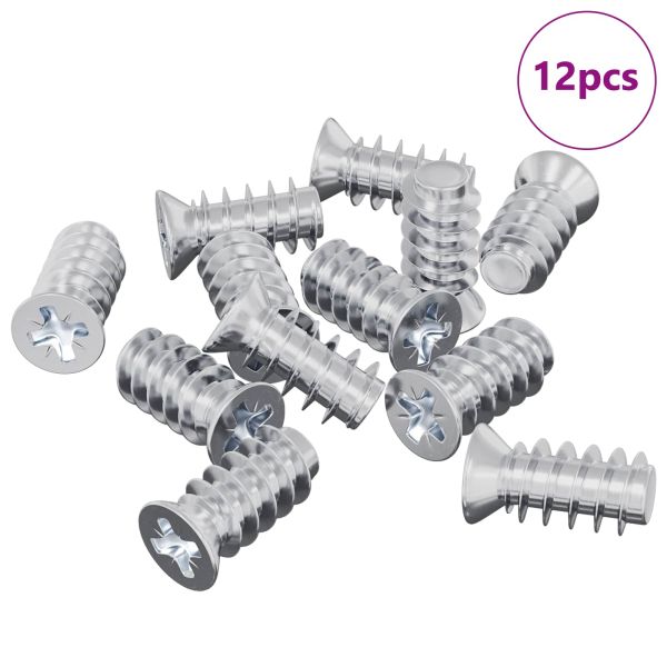 Винт 12 pcs Сребрист M6 x 12 мм Желязо