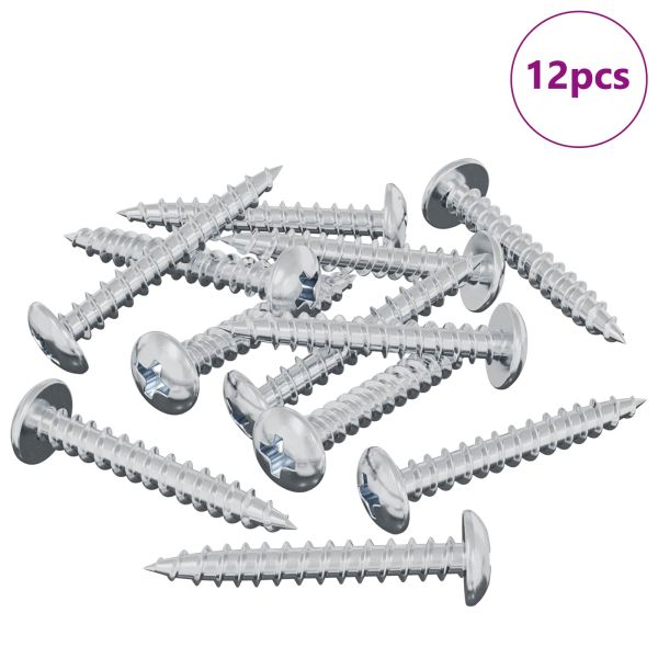 Дървен винт 12 pcs Сребрист M4 x 28 мм Желязо