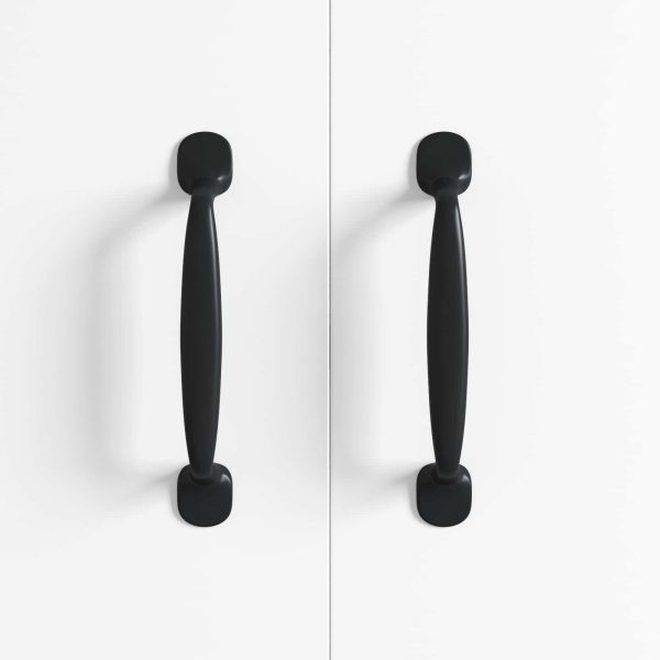 Дръжка за мебели 2 pcs Черно 130 x 19,4 x 22,3 мм Алуминий