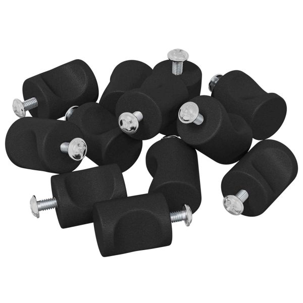 Шкафска дръжка 12 pcs Черно 18 x 23 мм Желязо