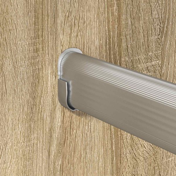 Тръба за дрешник 2 pcs Сребрист 371,5 x 15 x 29 мм