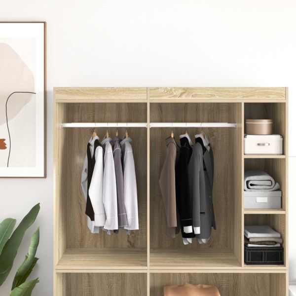 Тръба за дрешник 12 pcs Сребрист 764 x 15 x 29 мм