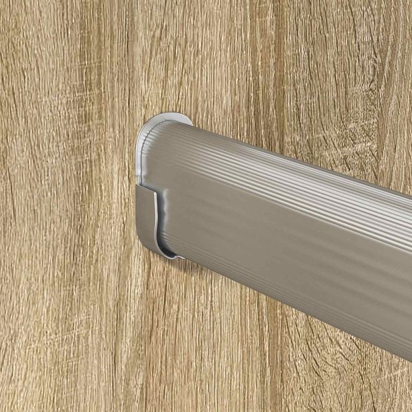 Тръба за дрешник 2 pcs Сребрист 964 x 15 x 29 мм