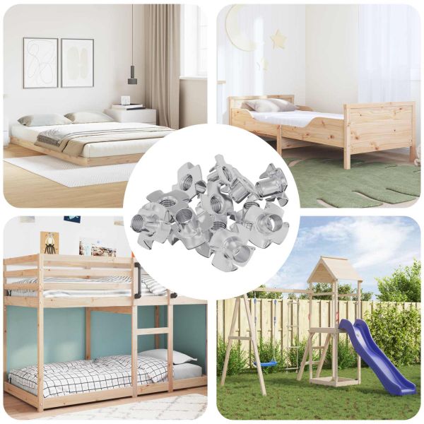 Пигобразна T-образна шайба 7200 pcs Сребрист M6 мм Стомана