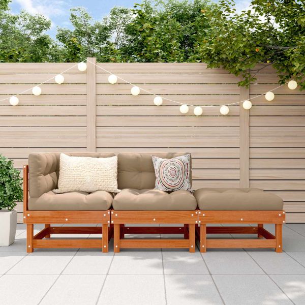 Секционен диван Восъчен Кафяв 183 x 61 x 62 см Масивна боровина